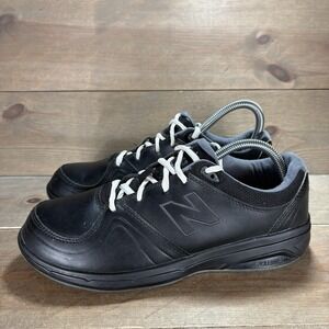 new balance 813 womens size 8 wide EE shoes black leather walking sneakers